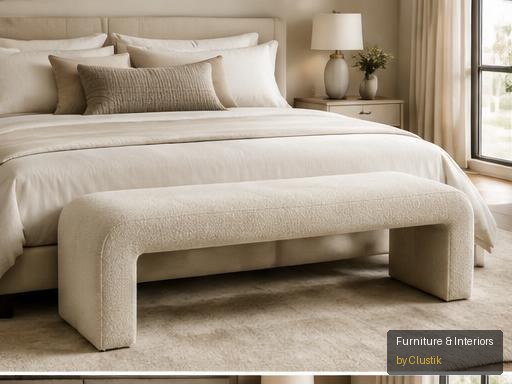 Zafra Bedroom Bench — editorial view 1