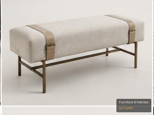 Cassis Bedroom Bench — editorial view 2